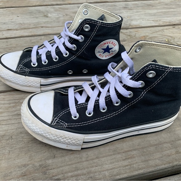 CONVERSE ALL STAR Chuck Taylor Youth Size US 2 EUR 33.5 Black Sneakers - Picture 3 of 8